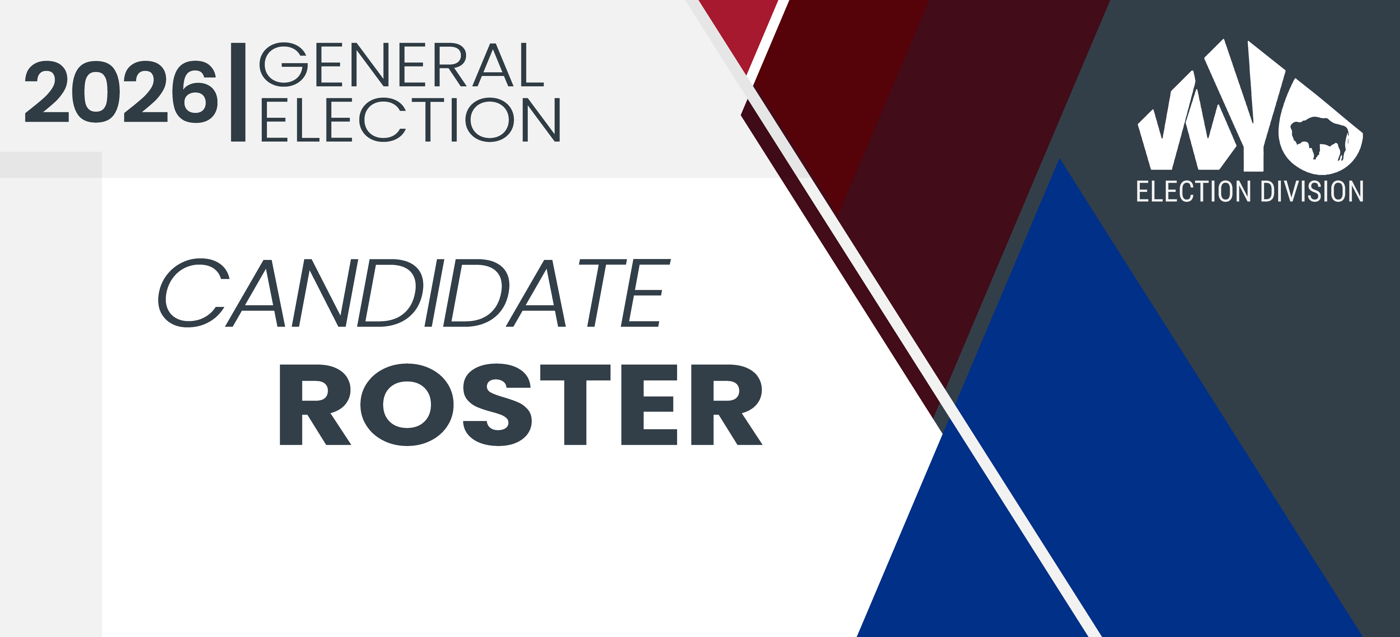 2026 General Election Candidates Roster